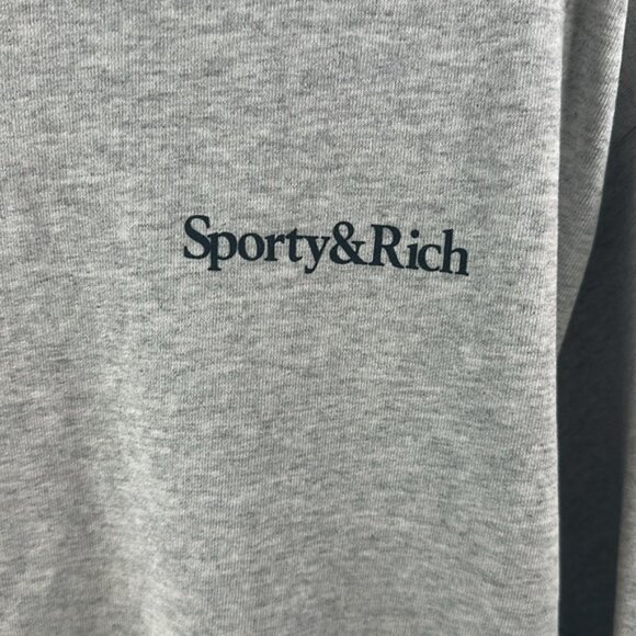 🩶 Sporty & Rich Gray Athletic Club Sweatshirt - Size Small - Picture 2 of 5